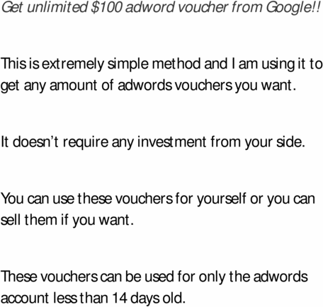 Product picture $ 100.00 free in google adwords!