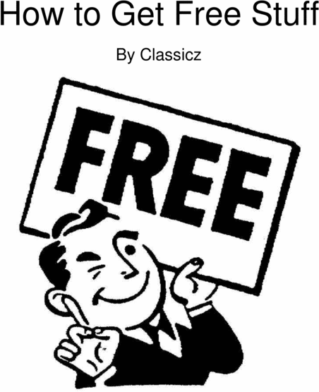 Product picture how to get free stuff legally